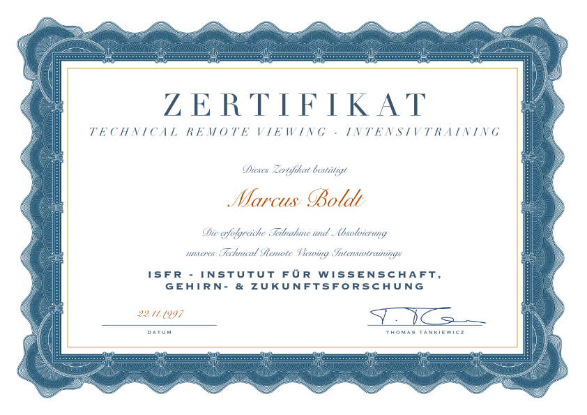Zertifikat-TRV Zertifikat TRV