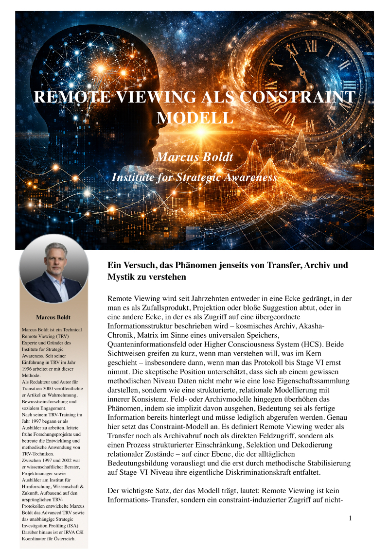 Remote Viewing als Constraint-Modell